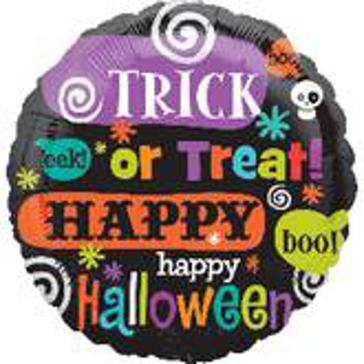 Picture of HALLOWEEN FOIL BALLOON 17INCH TRICK OR TREAT